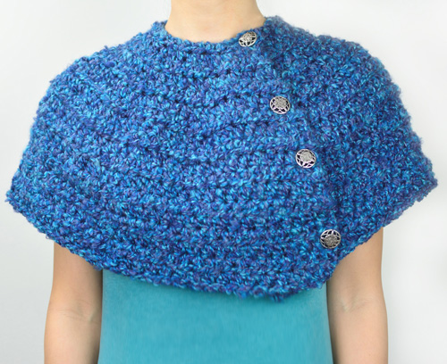 crochet warm winter capelet