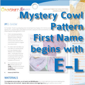 Oscar Mystery Cowl Pattern Graphic e-l by Caissa McClinton @artlikebread for @crochetspot