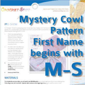 Oscar Mystery Cowl Pattern Graphic m-s by Caissa McClinton @artlikebread for @crochetspot