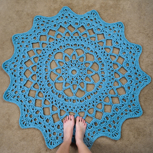 crochet doily rug