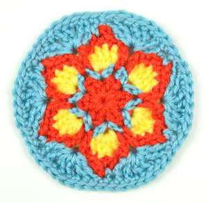 crochet flower coaster