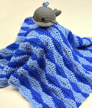 crochet baby whale lovey