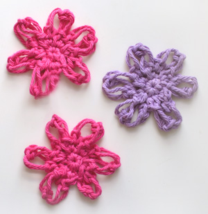 crochet flower applique