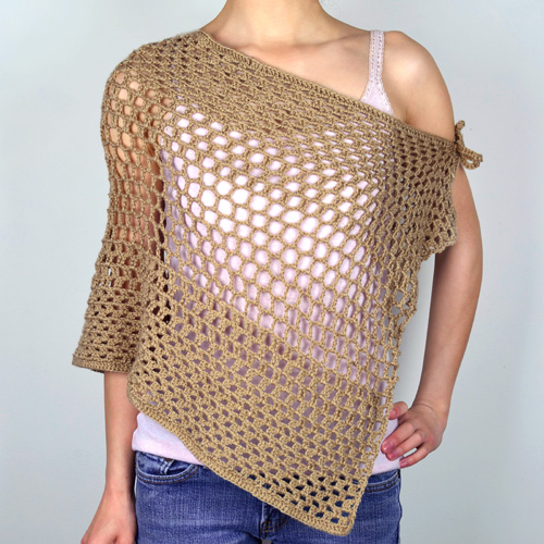 crochet mesh shawl