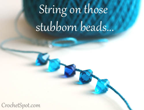 Crochet Spot » Blog Archive » Tips and Tricks for Stringing Beads onto Yarn  and Thread - Crochet Patterns, Tutorials and News