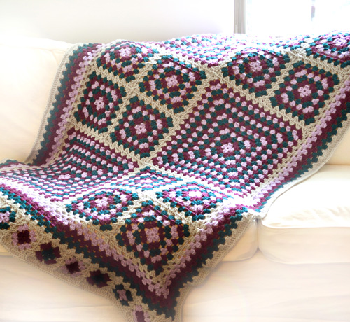 crochet granny square blanket