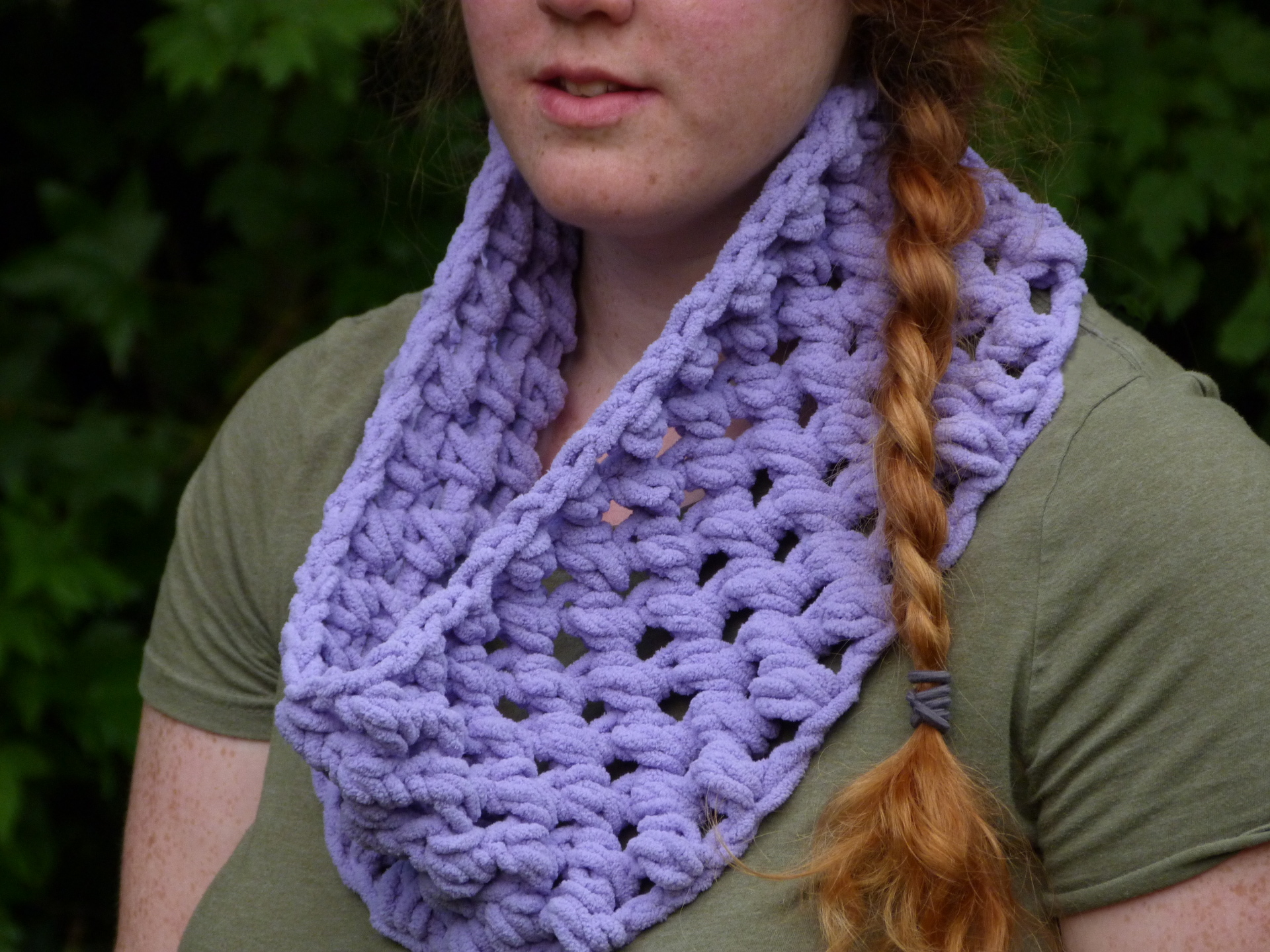 Chunky Puff Cowl at Crochet Spot